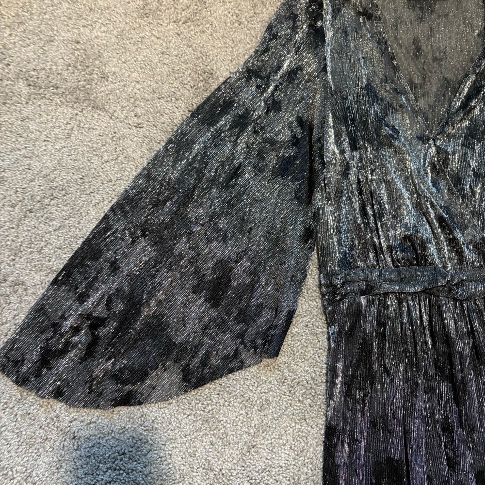 Bash Ba&Sh Vianca Wrap Effect Metallic Maxi Gown … - image 4